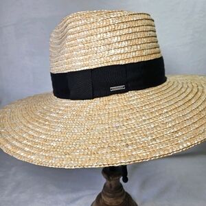 Brixton Straw Sun Hat with Black Band